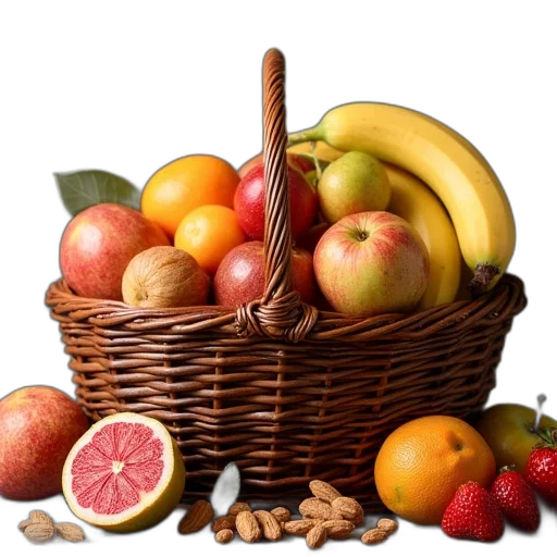 food, photorealistic, colorful, fruit transparent PNG cut-out