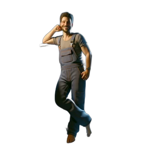 staff, jacket, robot, weapon transparent PNG cut-out