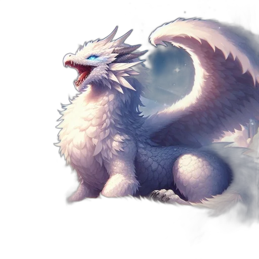 dragon, creature, animal, staff transparent PNG cut-out