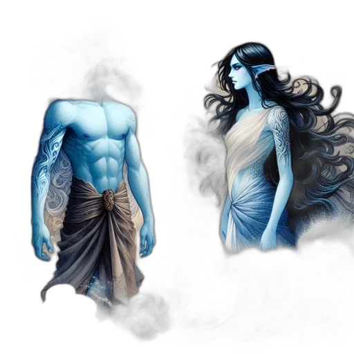 fantasy art, concept art, comic book art, photorealistic transparent PNG cut-out