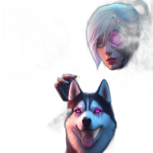 face, mask, creature, staff transparent PNG cut-out