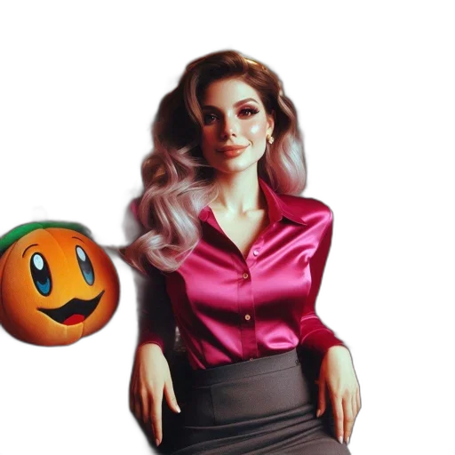 dress, robot, 3d render, vaporwave transparent PNG cut-out