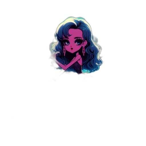 hair, creature, staff, face transparent PNG cut-out
