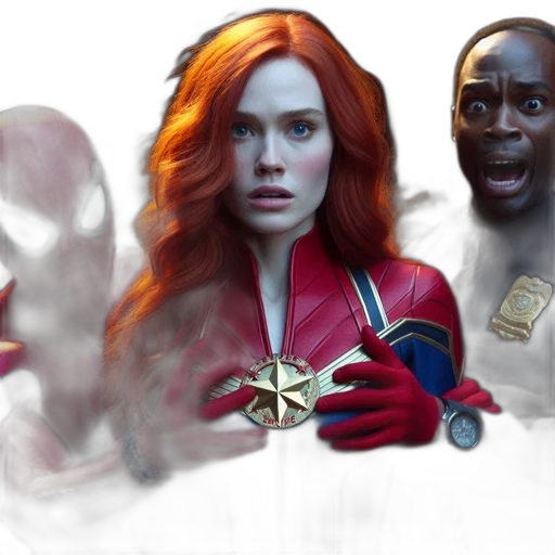 concept art, comic book art, three, individuals transparent PNG cut-out