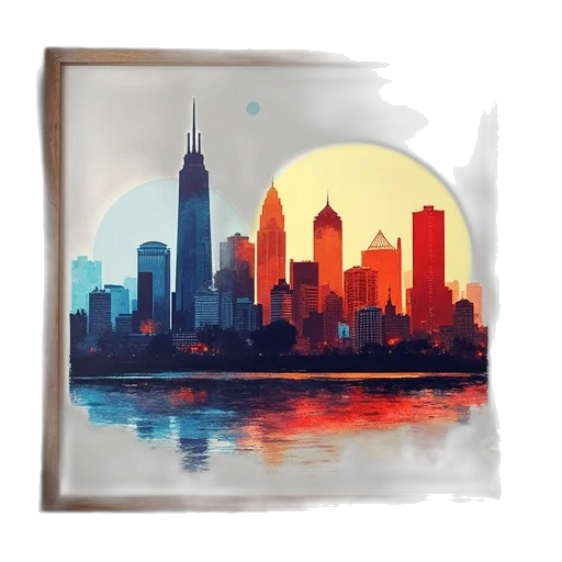 building, watercolor, concept art, photorealistic transparent PNG cut-out