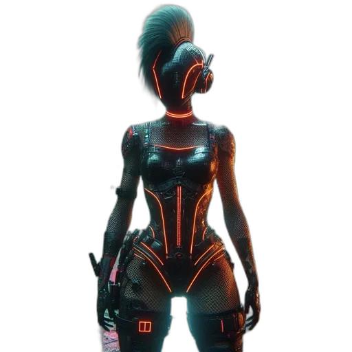 robot, dress, mask, jacket transparent PNG cut-out