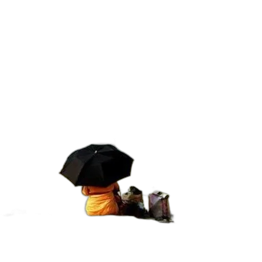 umbrella, shoes, staff, hat transparent PNG cut-out