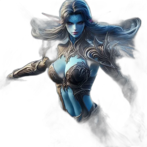 fantasy art, concept art, comic book art, 3d render transparent PNG cut-out