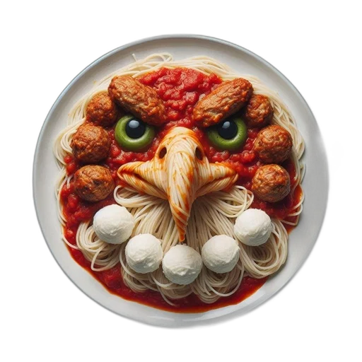 food, 3d render, photorealistic, plate transparent PNG cut-out