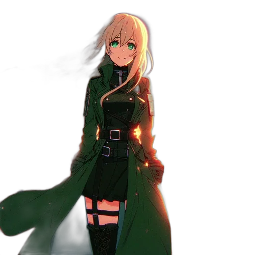 dress, jacket, staff, sword transparent PNG cut-out