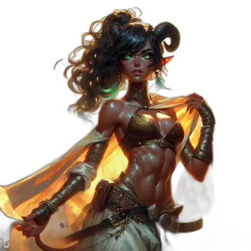 fantasy art, concept art, comic book art, golden transparent PNG cut-out