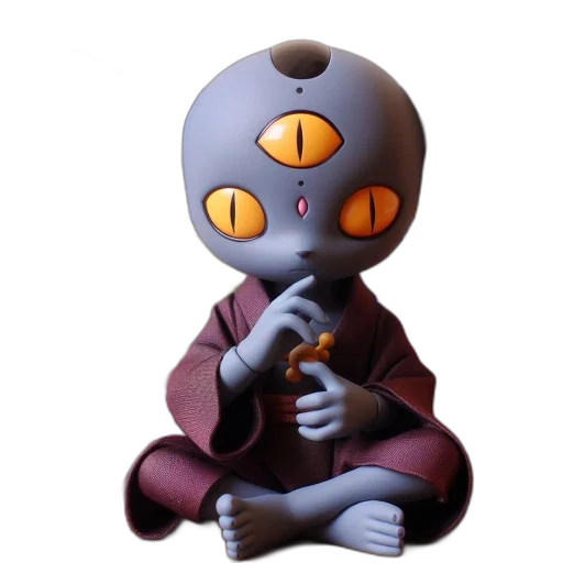 robot, staff, mask, creature transparent PNG cut-out