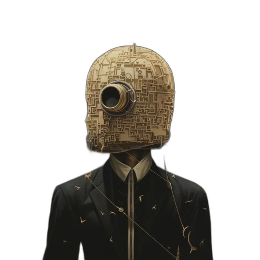 mask, jacket, robot, face transparent PNG cut-out