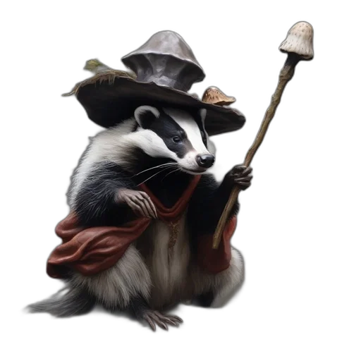 hat, animal, staff, weapon transparent PNG cut-out
