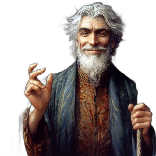 face, staff, dragon, fantasy art transparent PNG cut-out
