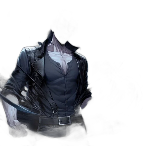 jacket, mask, robot, weapon transparent PNG cut-out