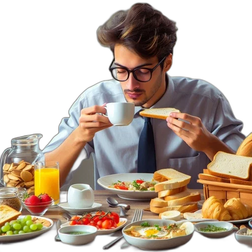 food, photorealistic, concept art, vaporwave transparent PNG cut-out