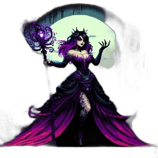 dress, staff, mask, fantasy art transparent PNG cut-out