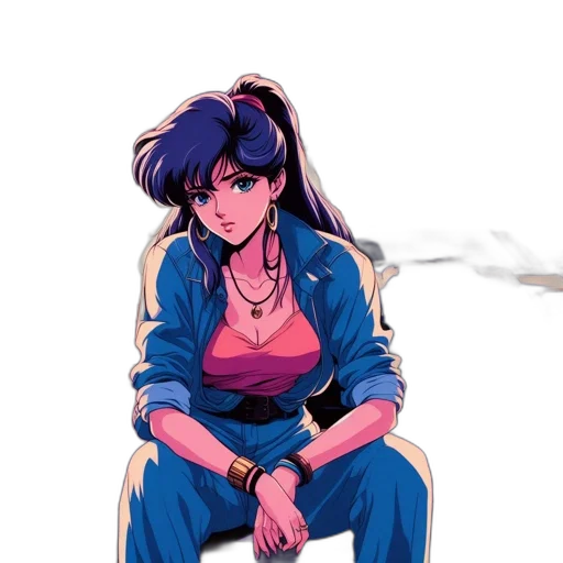 jacket, vaporwave, concept art, anime transparent PNG cut-out