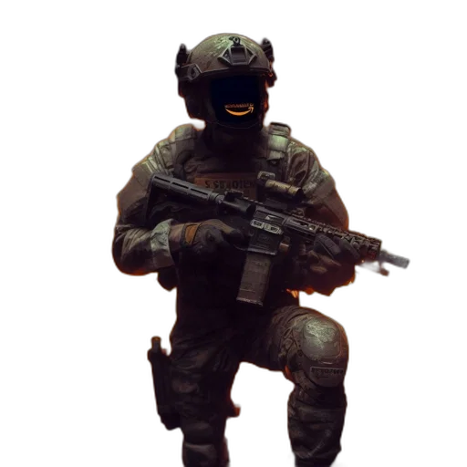 weapon, mask, staff, face transparent PNG cut-out