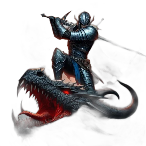 dragon, sword, weapon, creature transparent PNG cut-out