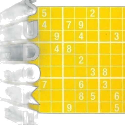 robot, sudoku, puzzle, yellow transparent PNG cut-out