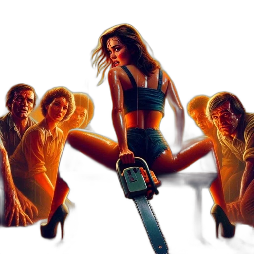 concept art, comic book art, fire, neon lights transparent PNG cut-out
