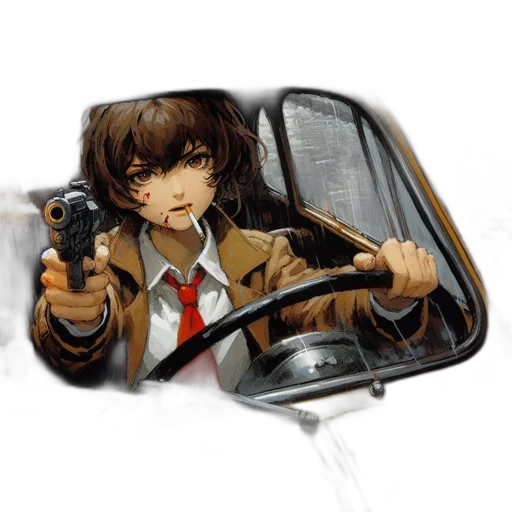 car, weapon, umbrella, jacket transparent PNG cut-out