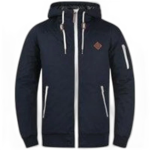 jacket, navy, blue, white transparent PNG cut-out