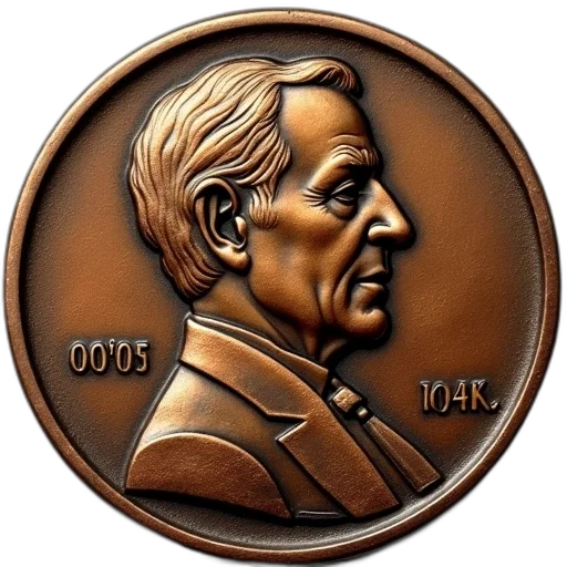 face, bronze, coin, brown transparent PNG cut-out