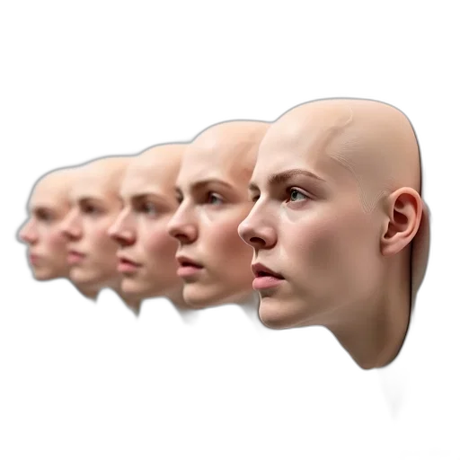 face, mask, hair, crown transparent PNG cut-out