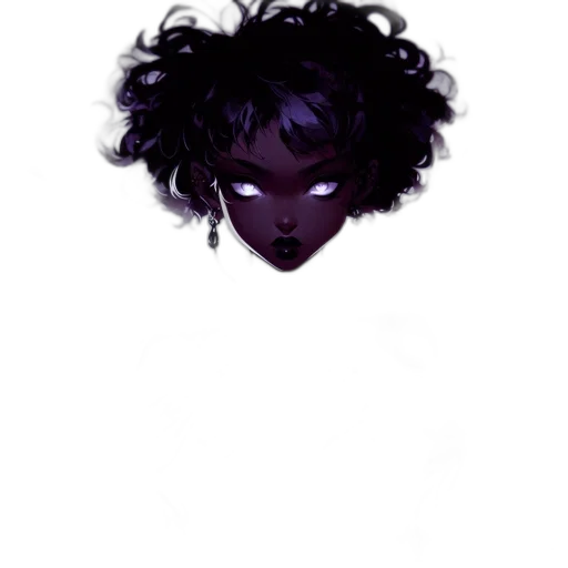 face, hair, crown, creature transparent PNG cut-out