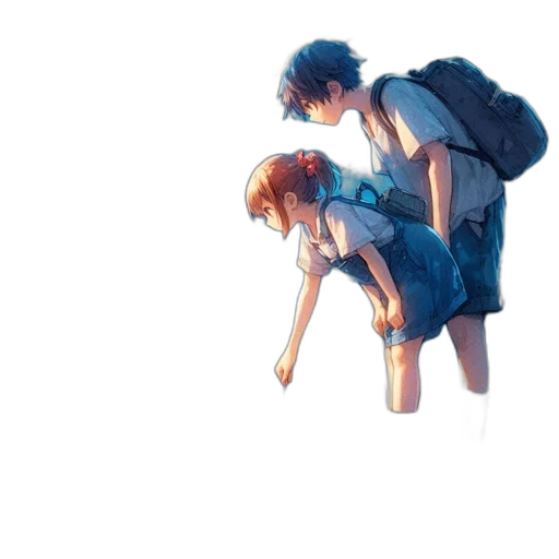 umbrella, concept art, anime, watercolor transparent PNG cut-out