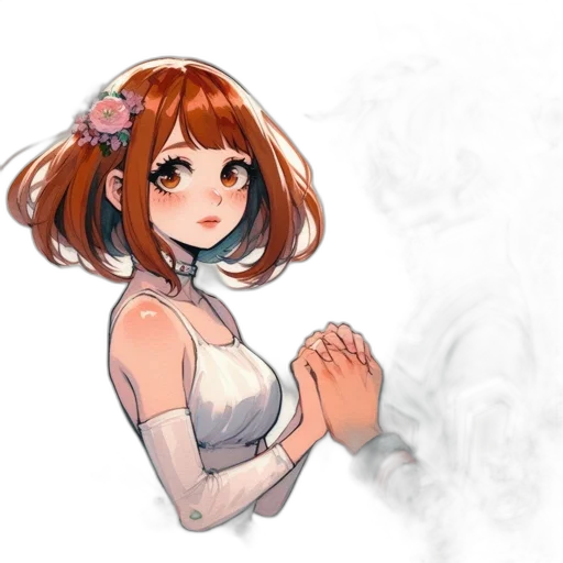 dress, creature, flower, mask transparent PNG cut-out