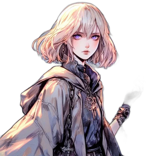 jacket, staff, sword, weapon transparent PNG cut-out