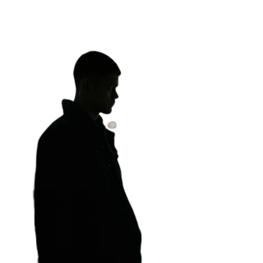 jacket, staff, face, creature transparent PNG cut-out