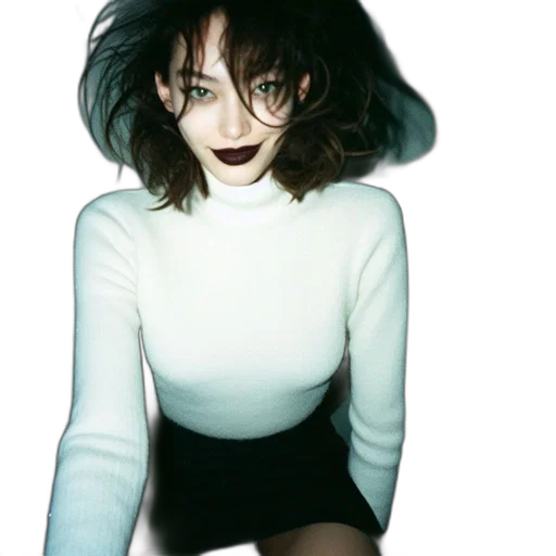 jacket, dress, hair, creature transparent PNG cut-out