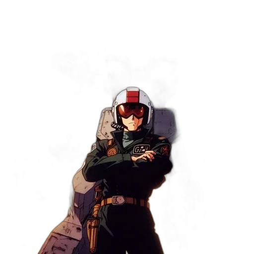 weapon, jacket, robot, staff transparent PNG cut-out