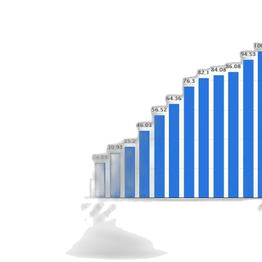 bar, chart, shows, growth transparent PNG cut-out