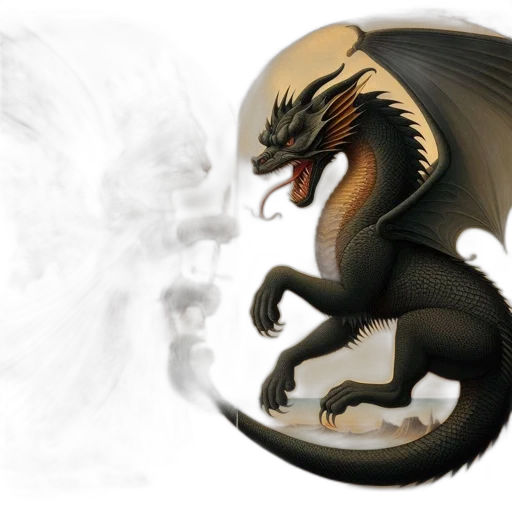 dragon, creature, fantasy art, concept art transparent PNG cut-out