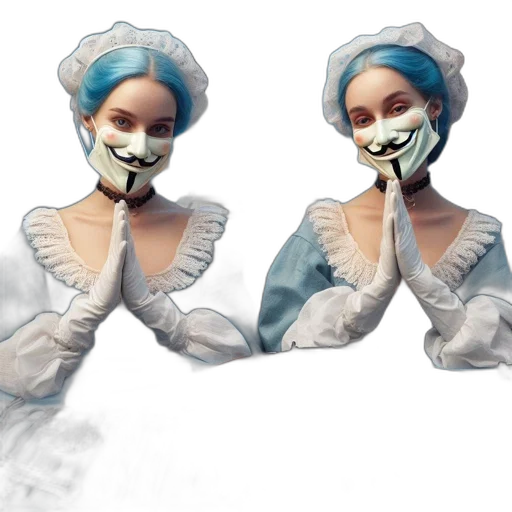 mask, face, concept art, photorealistic transparent PNG cut-out