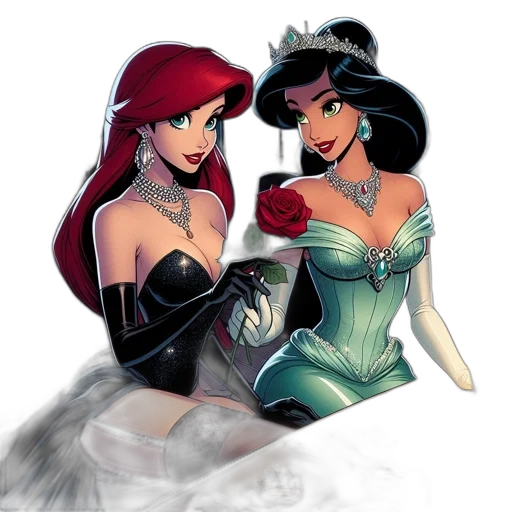 jewelry, dress, fantasy art, comic book art transparent PNG cut-out