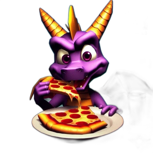 dragon, food, animal, 3d render transparent PNG cut-out