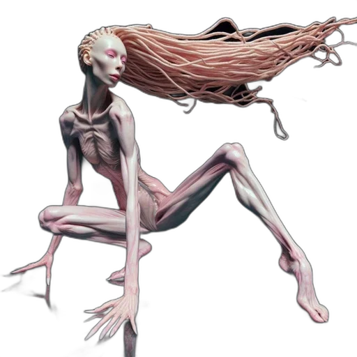 hair, creature, jewelry, robot transparent PNG cut-out
