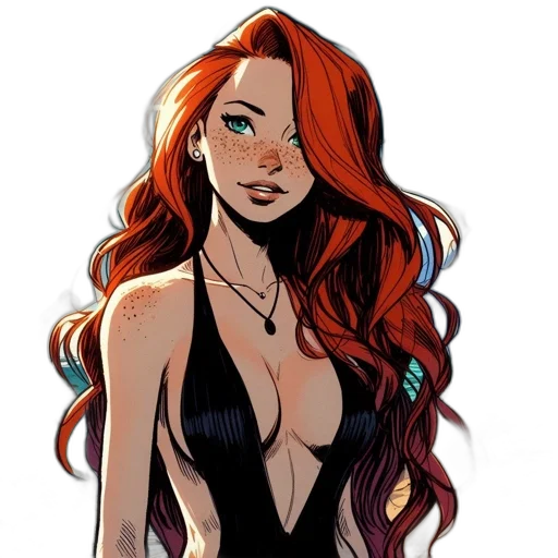 dress, comic book art, cartoon, concept art transparent PNG cut-out