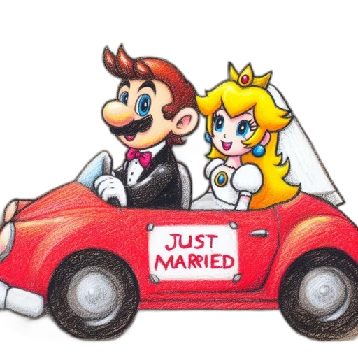 car, crown, dress, watercolor transparent PNG cut-out
