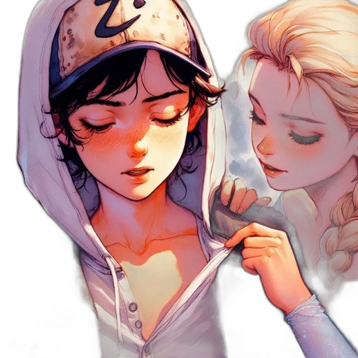jacket, comic book art, concept art, watercolor transparent PNG cut-out