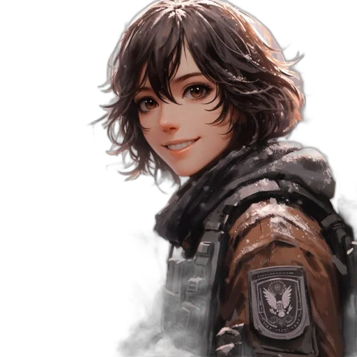 jacket, face, dragon, weapon transparent PNG cut-out