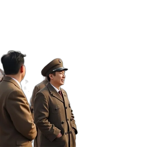 staff, hat, jacket, umbrella transparent PNG cut-out