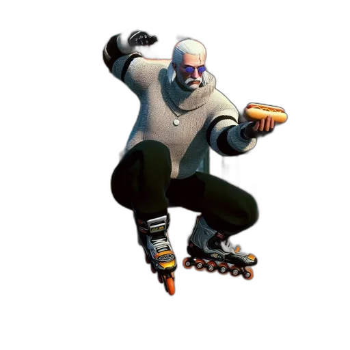 jacket, weapon, robot, staff transparent PNG cut-out